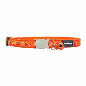 Reddingo Breezy Love Desenli 12mm Turuncu Kedi Boyun Tasması