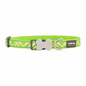 Reddingo Flanno Desenli Lime 15 mm Köpek Boyun Tasması