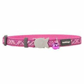 Reddingo Fosforlu Balık Desenli Pembe 12 mm Kedi Tasması
