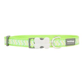 Reddingo Fosforlu Ziggy Desenli Lime 15 mm Köpek Boyun Tasması