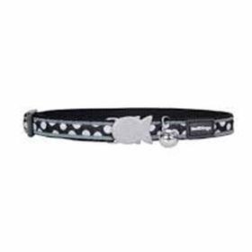 Reddingo Fosforlu Ziggy Desenli Siyah 12mm Kedi Boyun Tasması