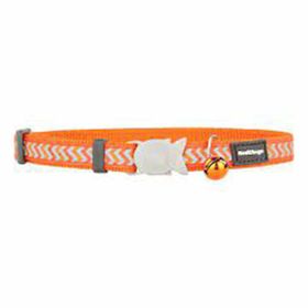 Reddingo Fosforlu Ziggy Desenli Turuncu 12mm Kedi Boyun Tasması