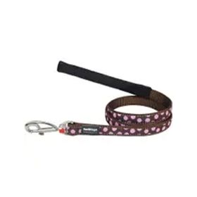 Reddingo Kahverengi Üzeri Pembe Benekli 25mm Uzatma Köpek Tasması