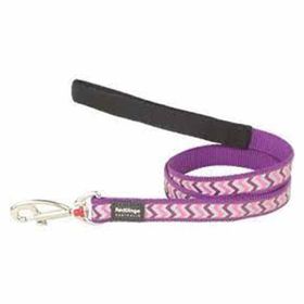 Reddingo Reflektörlü Ziggy Desenli Mor 15mm Uzatma Köpek Tasması