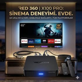 Redline RED360 X100 Pro 2GB Ram 16GB Hafıza Google TV Box