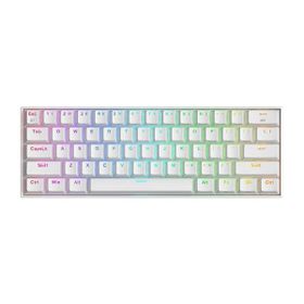 Redragon K530W Draconic Pro Q TR %60 Kompakt Kablosuz-Bluetooth 2.4G Switch Mekanik Beyaz Klavye