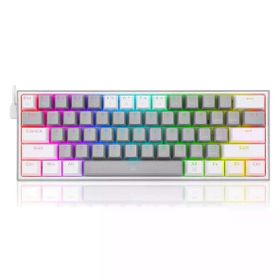 Redragon K617 Fızz Rgb Red Swıtch Beyaz Gri Mekanik Oyuncu Klavyesi