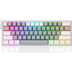 Redragon K617 Fızz Rgb Red Swıtch Beyaz Gri Mekanik Oyuncu Klavyesi