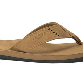 REDVOLUTION Flip Flop Patter Gravür Şık Taba-0270 Erkek Sandalet