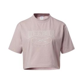 Reebok Classic Archive Essentials Big Logo Pembe Kadın Kısa Kollu Crop T-Shirt