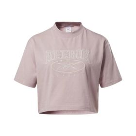 Reebok Classic Archive Essentials Big Logo Pembe Kadın Kısa Kollu Crop T-Shirt