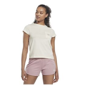 Reebok HK6797 RI Tee Bisiklet Yaka Düz Beyaz Kadın T-Shirt