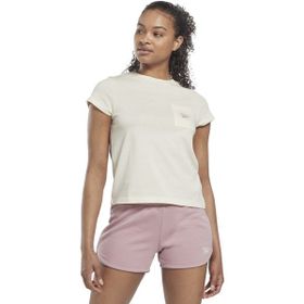 Reebok HK6797 RI Tee Bisiklet Yaka Düz Beyaz Kadın T-Shirt