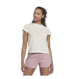 Reebok HK6797 RI Tee Bisiklet Yaka Düz Beyaz Kadın T-Shirt