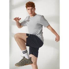 Reebok IB1273 COMM KNIT SHORT Düz Siyah Erkek T-shirt