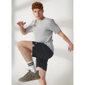 Reebok IB1273 COMM KNIT SHORT Düz Siyah Erkek T-shirt