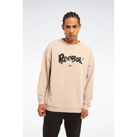Reebok New ID OVRS GFX Crew Gri Erkek Sweatshirt