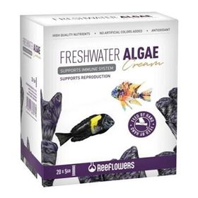 Reeflowers Freshwater Algae 20x5 Cream Malawi ve Tanganyika Cichlid Balıkları için Akvaryum Jel Yemi