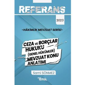 Referans Mevzuat Serisi Hakimlik Ceza ve Borçlar Hukuku (Genel Hükümler) Mevzuat Konu Anlatımı - Temsil Kitap