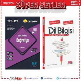 Referans Yayınları - TYT AYT Coğrafya ve AKM Dil Bilgisi Soru Bankası Seti 2 Kitap