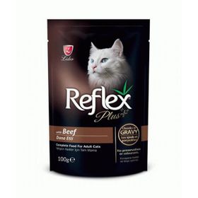 Reflex 100 gr Plus Pouch Gravy Biftekli Soslu Kedi Yaş Maması