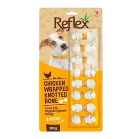 Reflex 100 gr Tavuk Etlli Çift Düğümlü Kemik Köpek Ödülü