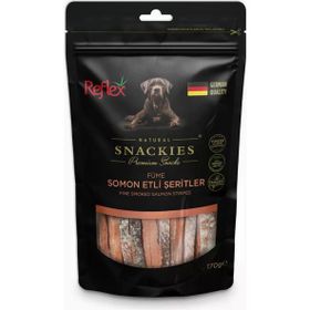 Reflex 170 gr Snackies Füme Somon Etli Şerit Kurutulmuş Et Köpek Ödülü