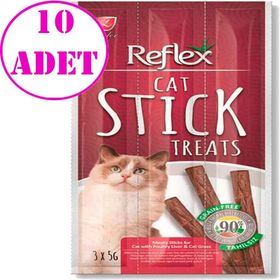 Reflex 3x5 gr 10 Adet Tavuklu Ciğerli Kedi Çubuk Ödül