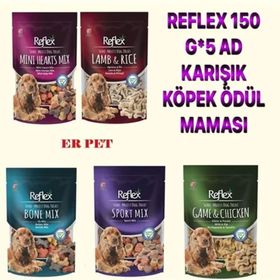 Reflex 4x150 gr Karışık Renkli Mini Kalpli Yarı Yumuşak Köpek Ödül Maması