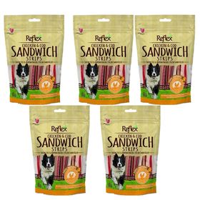 Reflex 5x80 gr Kurutulmuş Tavuklu Çubuk Sandviç Köpek Ödül Maması