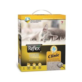 Reflex 6 lt Clinic Özel Formüllü Tanecikler Aktif Karbonlu Formül Topaklaşan Bentonit Kedi Kumu