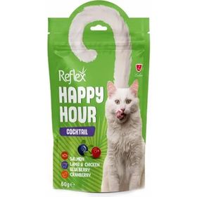 Reflex 60 gr Happy Hour Kuzulu Tavuklu Yabanmersinli Kızılcıklı Kokteyl Kedi Ödül Maması