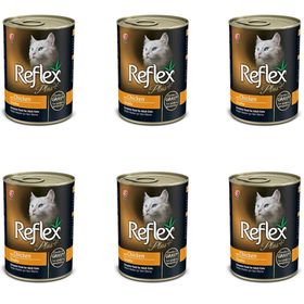 Reflex 6x400 gr Plus Tavuklu Kedi Sos İçinde Et Parçacık Konserve