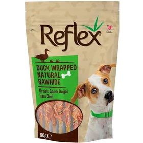 Reflex 80 gr Ördek Eti Sargılı Doğal Burgu Köpek Ödül Çubuğu