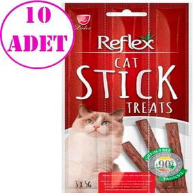 Reflex Biftekli ve Kuzulu Çubuk 3x5 gr 10 Adet Kedi Ödül Maması