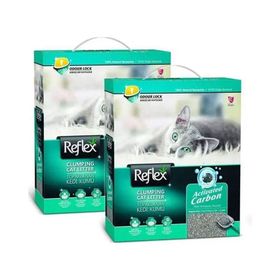 Reflex Box 2x6 lt Active Carbon Gri Kedi Kumu