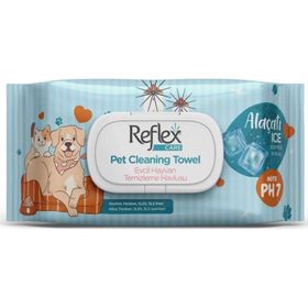 Reflex Care Alaçatı Ice Kokulu 50'li Kedi ve Köpekler için Çok Amaçlı Hijyenik Temizleme Mendili