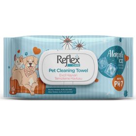 Reflex Care Alaçatı Ice Kokulu 50'li Kedi ve Köpekler için Çok Amaçlı Hijyenik Temizleme Mendili