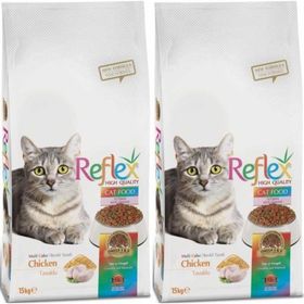 Reflex Cat Multi Colour Tavuklu Renkli Taneli 2x15 kg Yetişkin Kedi Maması