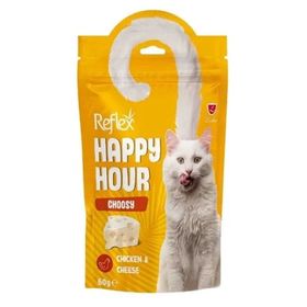 Reflex Happy Hour Tavuk Etli ve Peynirli 60 gr Seçici Kediler için Kedi Ödülü