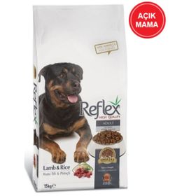 Reflex Kuzu Etli Pirinçli 1 kg Açık Yetişkin Köpek Maması