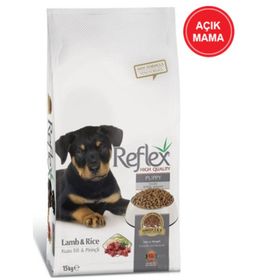 Reflex Kuzu Etli ve Pirinçli 1 kg Açık Yavru Köpek Maması