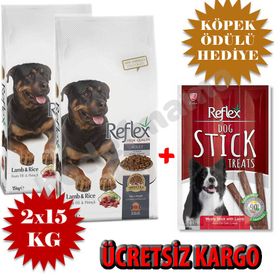 Reflex Kuzu Etli ve Pirinçli 2x15 KG Yetişkin Köpek Maması