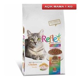 Reflex Multi Color Tavuklu Renkli 1 kg Yetişkin Açık Kedi Maması