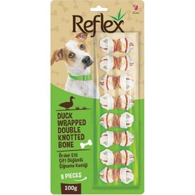 Reflex Ördek Etli Düğümlü Çiğneme Kemiği 100 gr Köpek Ödülü