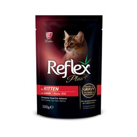Reflex Plus 100 gr Kuzu Etli Soslu Yavru Kedi Pouch