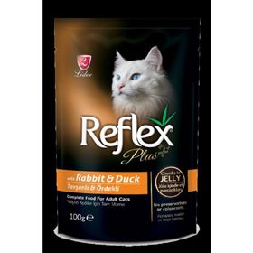 Reflex Plus 100 gr Pouch Tavşan Ve Ördekli Yetişkin Kedi Konservesi
