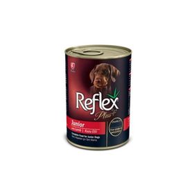 Reflex Plus 400 gr 12 Adet Kuzulu Parça Etli Yavru Köpek Konservesi