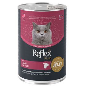 Reflex Plus 400 gr Kuzu Etli Jöle İçinde Parçacıklı Kedi Konservesi