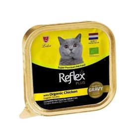 Reflex Plus 85 gr Sos İçinde Parça Organik Tavuk Etli Yetişkin Kedi Konservesi